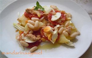 Ensalada De Patatas Y Habichuelas.
