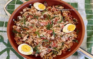 Arroz 7 Delicias Salteado Con Jamón Y Setas
