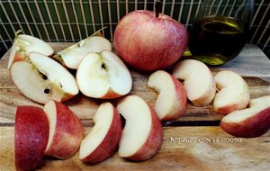 Manzana De Guarnición Al Microondas, Con Aove  Sal Y Limón

