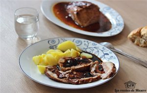 Lomo De Cerdo Al Horno Con Miel En Salsa De Soja
