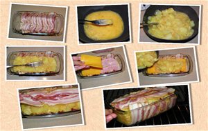 Pastel De Tortilla De Patata Y Bacon
