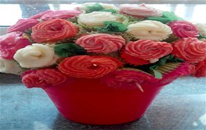 Mini Bouquet De Cupcakes En Ramo De Rosas
