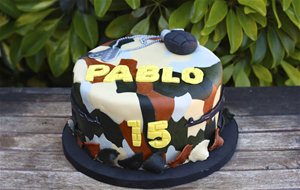 Tarta Fondant Camuflaje 
