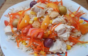 389&#176; Receta: Ensalada De Arroz Con Pollo Y Nisperos
