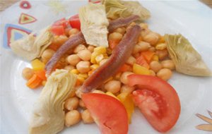 392&#176; Receta: Ensalada De Garbanzos Con Alcachofas Y Anchoas
