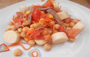 399&#176; Receta: Ensalada De Garbanzos Y Anchoas Con Palmitos
