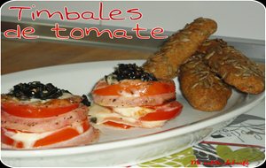 Timbales De Tomate, Jamón Y Mozzarella
