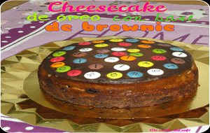 Cheesecake De Oreo Con Base De Brownie
