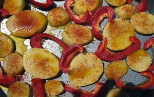 Patatas Picantonas Al Horno Con Pimientos Rojos
