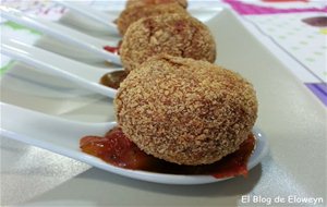 Cucharillas De Albóndigas Con Salsa De Pisto Al Pedro Ximenez
