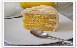 Tarta Plisada De Lemon Curd / Lemon Curd Pleated Layer Cake
