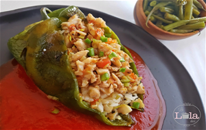 Chiles rellenos de pescado