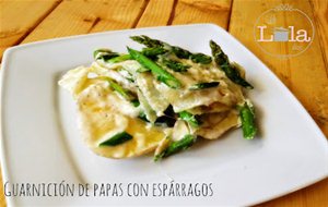 Guarnición De Papas Con Espárragos
