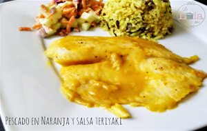 Pescado En Naranja Y Salsa Teriyaki
