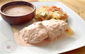 Pollo En Crema Con Salsa Casera
