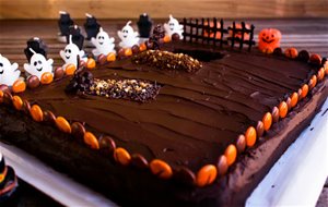 Tarta Halloween. Campo Santo 