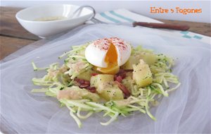 Ensalada De Patatas, Huevo Mollet Y Bacon Con Vinagreta De Échalote