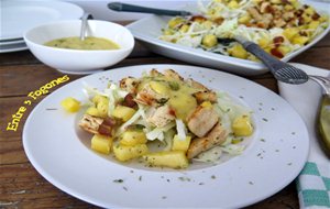 Ensalada De Piña Con Aliño De Miel