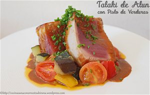 Tataki De Atún Con Pisto De Verduras