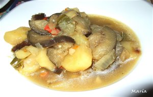 Guiso De Patatas Con Berenjenas
