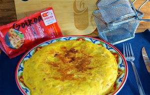 Tortilla De Patatas Con Chorizo Y Queso
