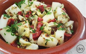 Ensalada De Chorizo, Alcachofas Y Melón
