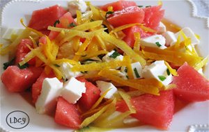 Ensalada De Sandia Con Queso Fresco Y Cítricos
