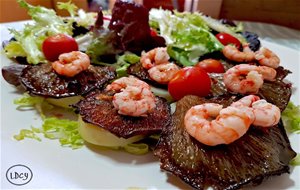 Ensalada De Setas, Gambas Y Patata
