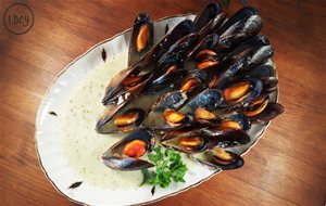 Mejillones Con Vinagreta De Lentejas
