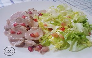 Solomillo De Cerdo Con Salsa De Granada/ Pork Sirloin With Pomegranate Sauce
