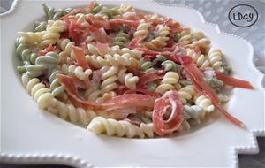 Pasta A La Parmesana Con Jamon
