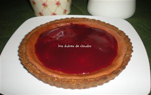 Tarta De Queso Con Sirope De Frambuesas
