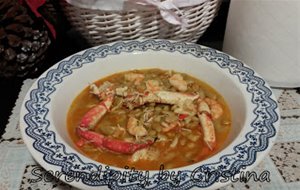 Fabes Verdinas Con Centolla Y Langostinos
