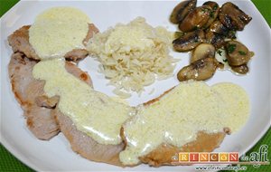 Escalopines Con Salsa De Queso