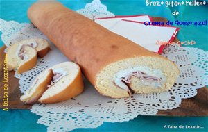 Brazo Gitano Relleno De Crema De Queso Azul Y Jamón Cocido
