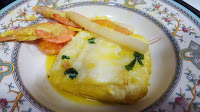 Bacalao Al Ajillo Con Langostinos
