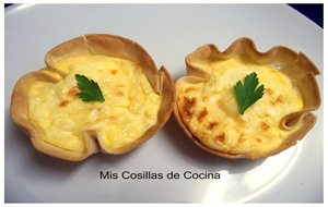 Cestitas Con Quiche De Jamón Serrano
