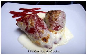 Pimientos Del Piquillo Rellenos De Carne Gratinados
