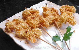 Gambas Con Crocante De Almendra
