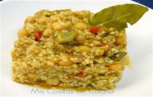 Bulgur Con Pisto Y Garbanzos
