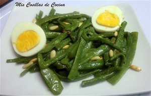 Judias Verdes Salteadas Con Piñones
