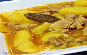 Guiso De Patatas Con Cabezada De Lomo Y Arroz
