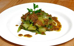 Ensalada De Judias Verdes Y Patata Con Vinagreta De Tomates Secos
