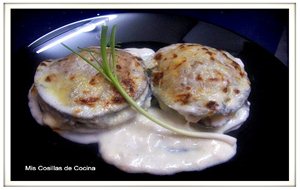 Pastelitos De Berenjena Y Ajos Tiernos Gratinados
