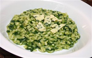 Risotto De Espinacas Y Queso Azul
