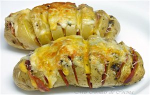 Patatas Tipo Hasselback Gratinadas (microondas)
