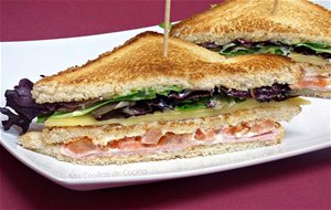 Sándwich Completo De Jamón Y Queso, #clubsandwich
