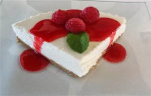 Cheesecake Con Coulis De Frambuesas
