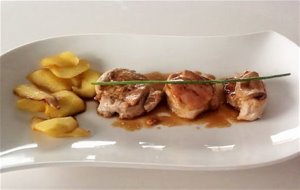 Solomillo Con Foie Fresco Y Manzana Caramelizada
