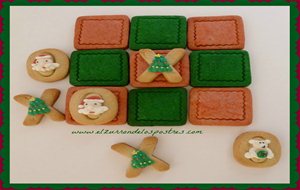 Tres En Raya Navideño De Galletas. Día 9 Calendario De Adviento'12
